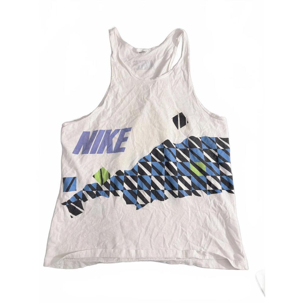Vintage Nike Graphic Racerback Tank Top - Size Medium